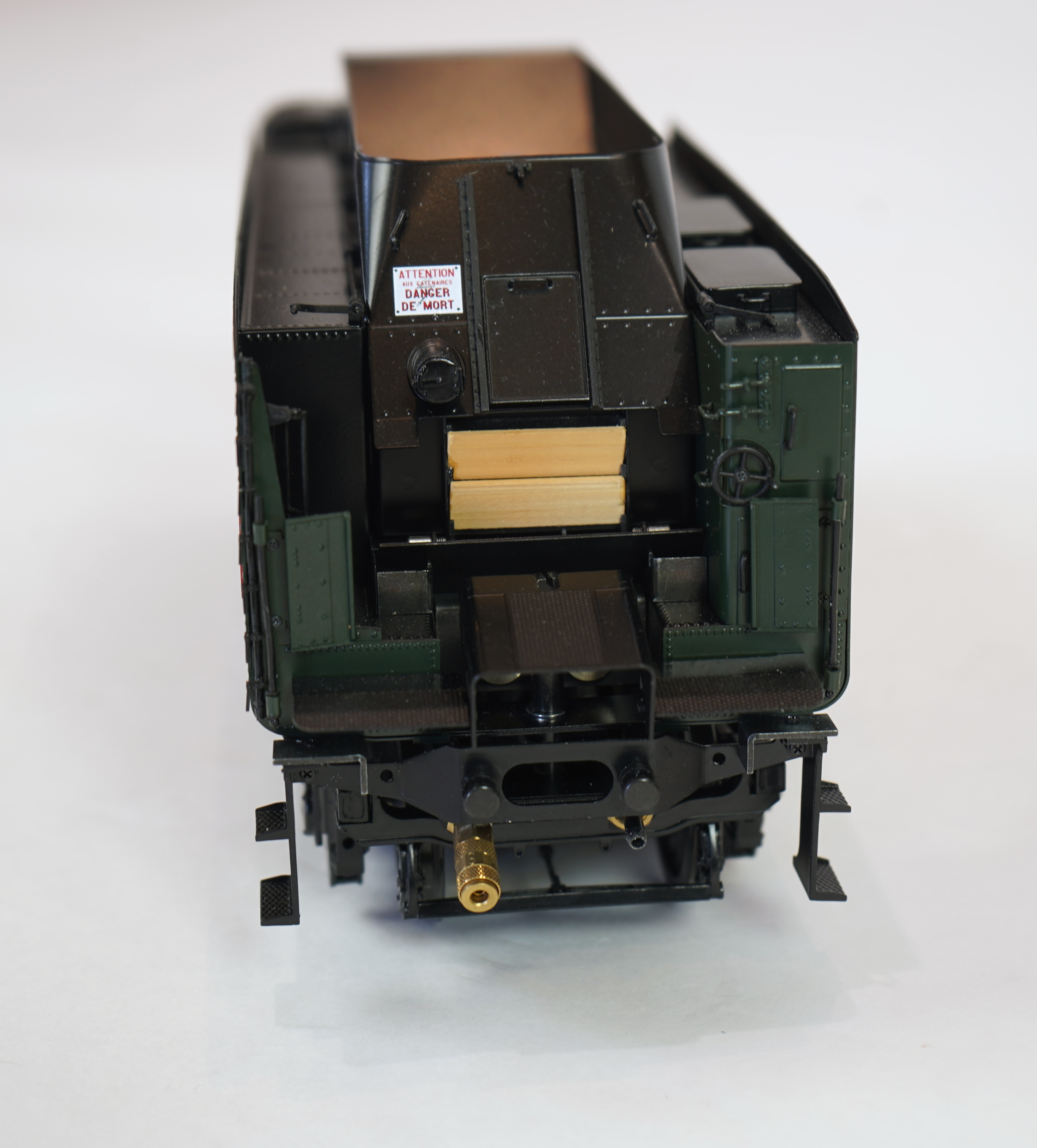 A Gauge One Aster Hobbies live steam French SNCF Class 241.P.1, 4-8-2 locomotive with bogie tender, the kit built version, spirit fired working four cylinder motion, with grate and tools for conversion to coal firing, as